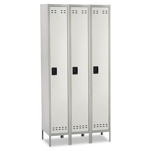 Safco Single-Tier, Three-Column Locker, 36" W, 78" H, Two-Tone Gray 5525GR